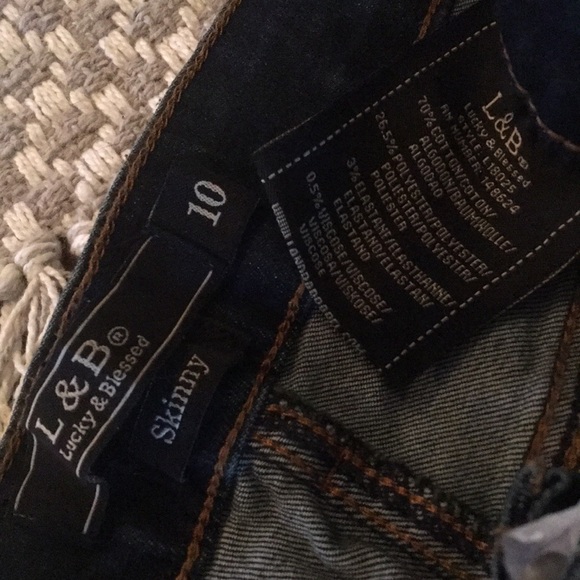 Lucky & Blessed dark rinse stretch skinny jeans - Picture 3 of 4